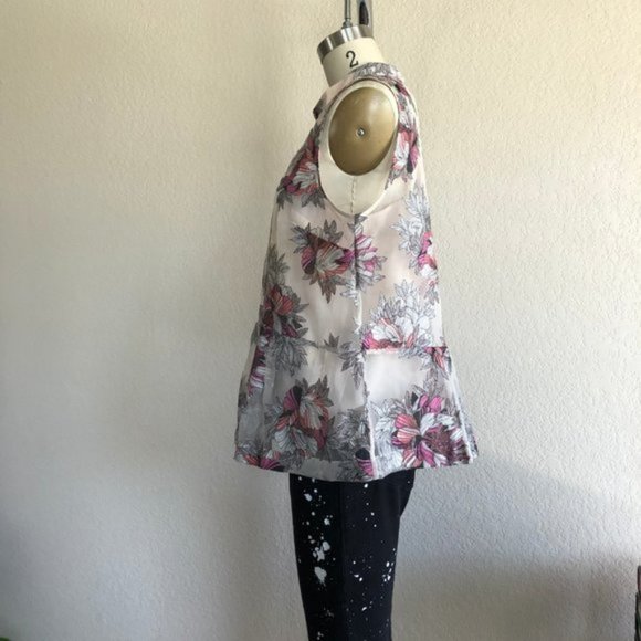 Terrace Swing Tank Sheer Floral Moulinette - Picture 4 of 8